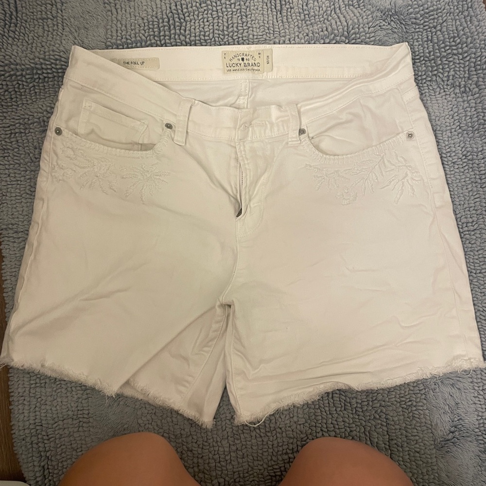 Lucky Brand White Jean Shorts for Effortless Style
